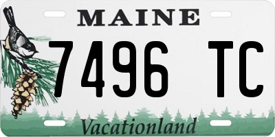 ME license plate 7496TC