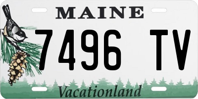 ME license plate 7496TV