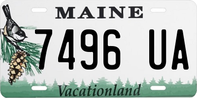 ME license plate 7496UA