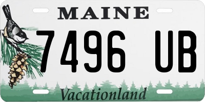 ME license plate 7496UB