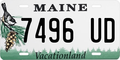 ME license plate 7496UD