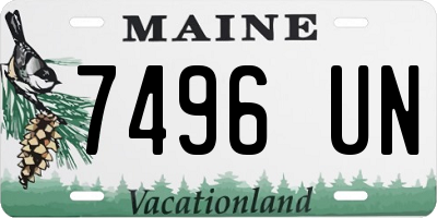 ME license plate 7496UN