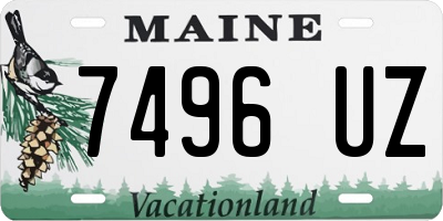ME license plate 7496UZ