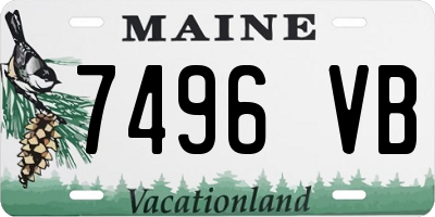 ME license plate 7496VB