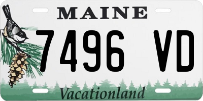 ME license plate 7496VD