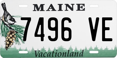 ME license plate 7496VE