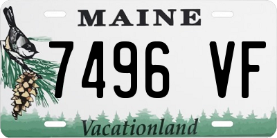 ME license plate 7496VF