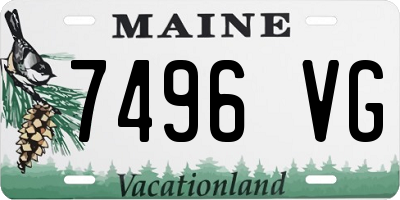 ME license plate 7496VG