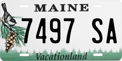 ME license plate 7497SA