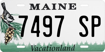 ME license plate 7497SP