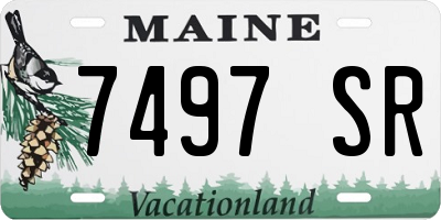 ME license plate 7497SR