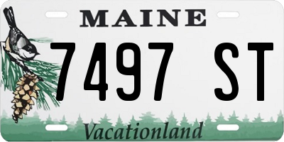 ME license plate 7497ST