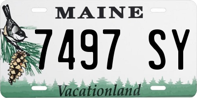 ME license plate 7497SY