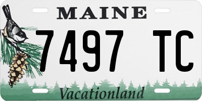 ME license plate 7497TC