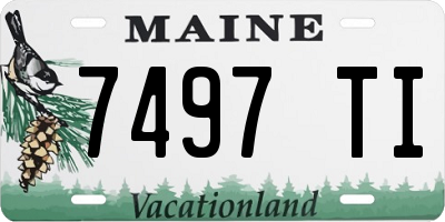 ME license plate 7497TI