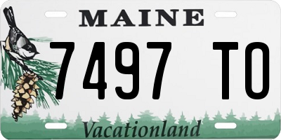 ME license plate 7497TO