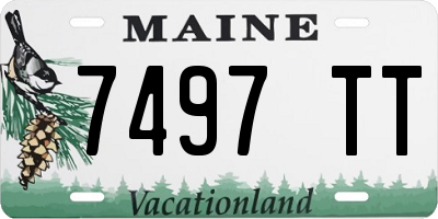 ME license plate 7497TT