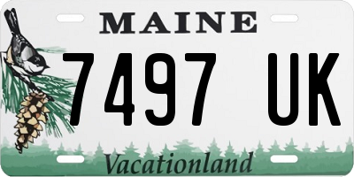 ME license plate 7497UK