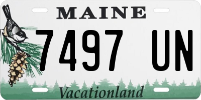 ME license plate 7497UN