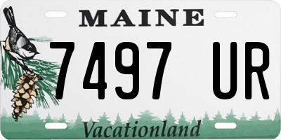 ME license plate 7497UR