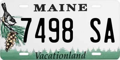 ME license plate 7498SA