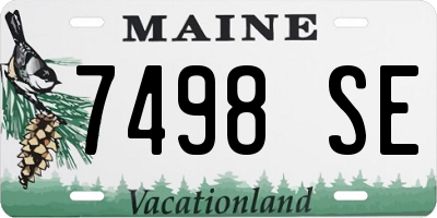 ME license plate 7498SE