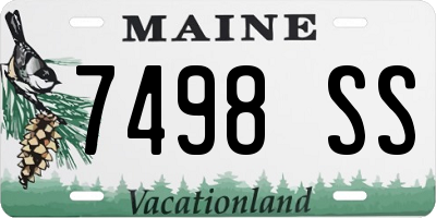 ME license plate 7498SS