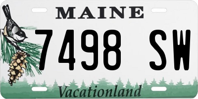 ME license plate 7498SW
