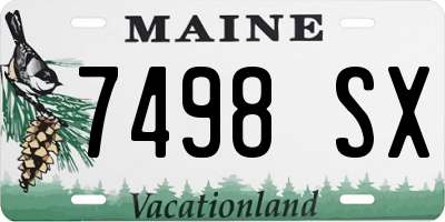 ME license plate 7498SX