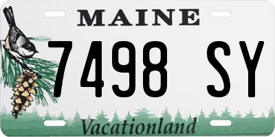 ME license plate 7498SY