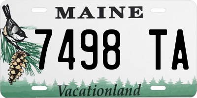 ME license plate 7498TA