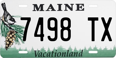 ME license plate 7498TX