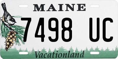 ME license plate 7498UC