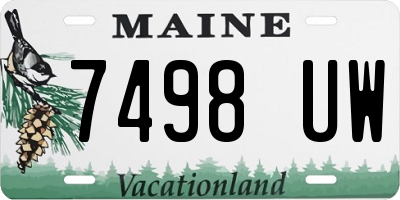 ME license plate 7498UW