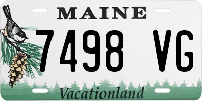 ME license plate 7498VG