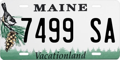ME license plate 7499SA