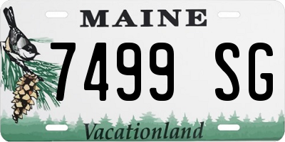 ME license plate 7499SG