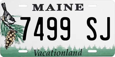 ME license plate 7499SJ