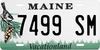 ME license plate 7499SM