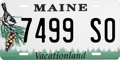ME license plate 7499SO