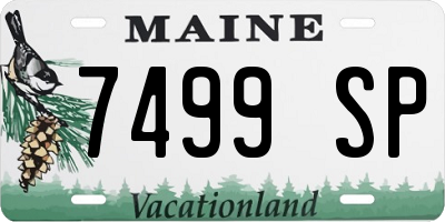 ME license plate 7499SP
