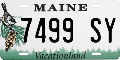 ME license plate 7499SY