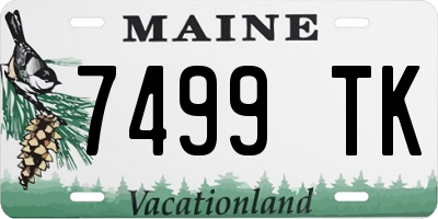 ME license plate 7499TK