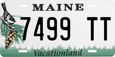 ME license plate 7499TT