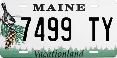 ME license plate 7499TY