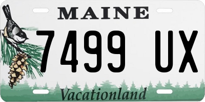 ME license plate 7499UX
