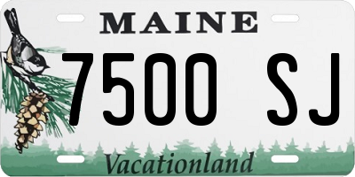 ME license plate 7500SJ