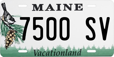 ME license plate 7500SV