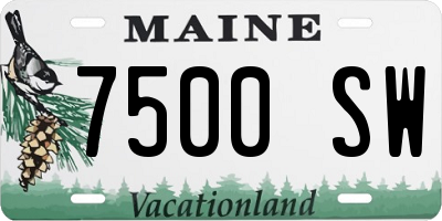 ME license plate 7500SW