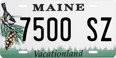 ME license plate 7500SZ